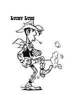 coloriage lucky luke tire plus vite que son ombre